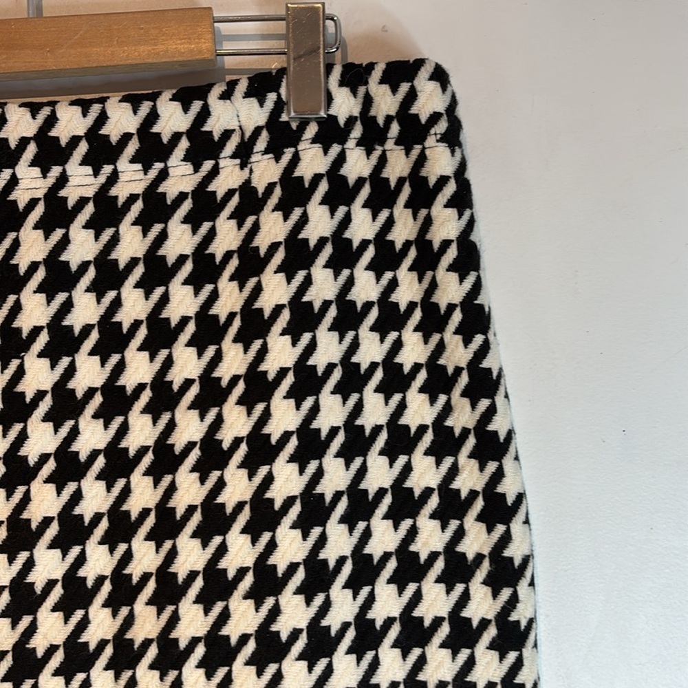 Laundry by Shelli Segal black and white houndstooth skirt size 10 - Picture 4 of 8